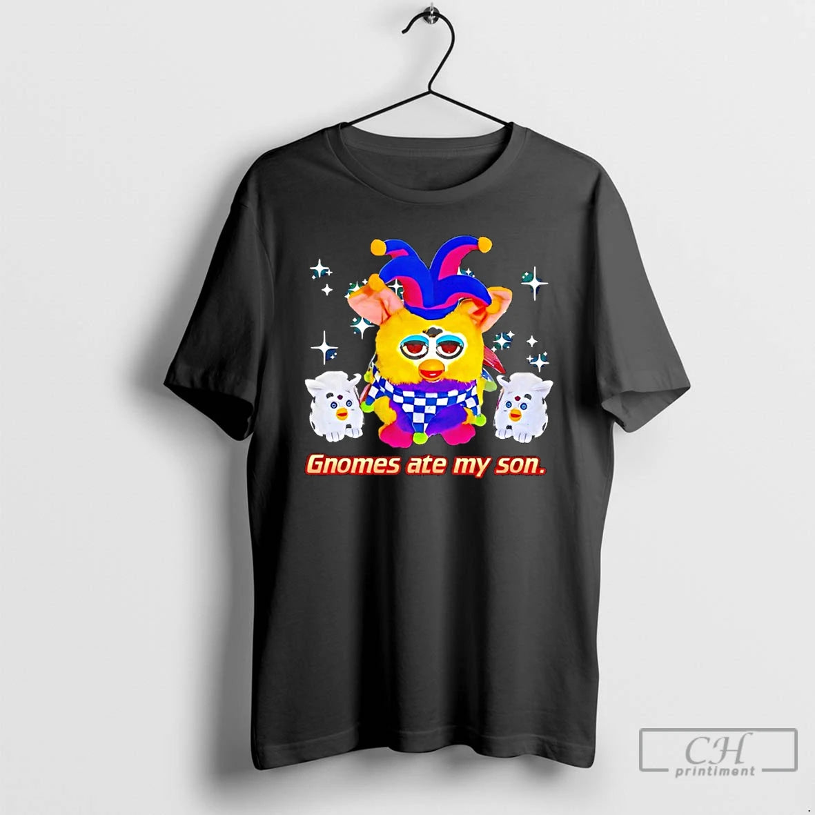 Premium Furby Jester Gnomes Ate My Son T-Shirts, Hoodie, Sweatshirt | PopFlextees.com