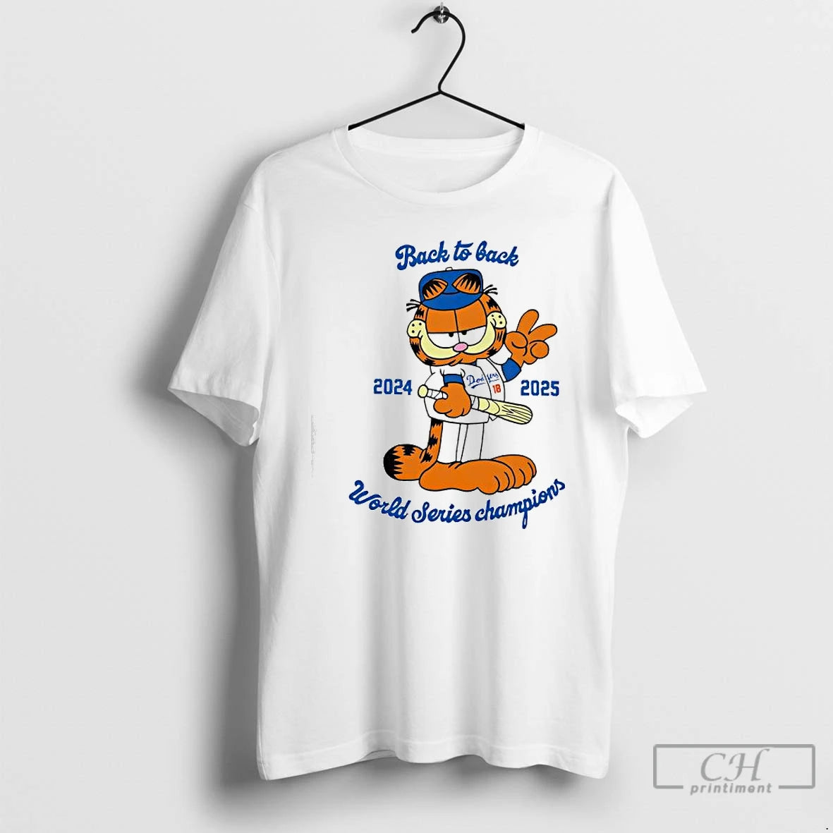 Premium Garf La Dodgersback To Back 2024 2025 World Series Champions T-Shirts, Hoodie, Sweatshirt | PopFlextees.com