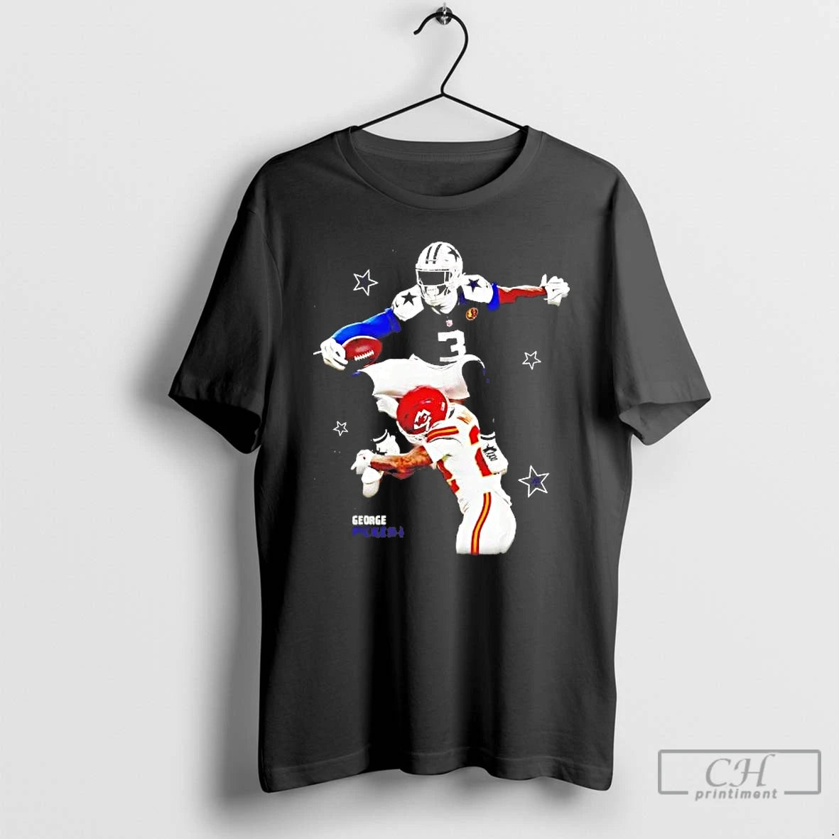 Premium George Pickens Leaps Over Trent Mcduffie T-Shirts, Hoodie, Sweatshirt | PopFlextees.com