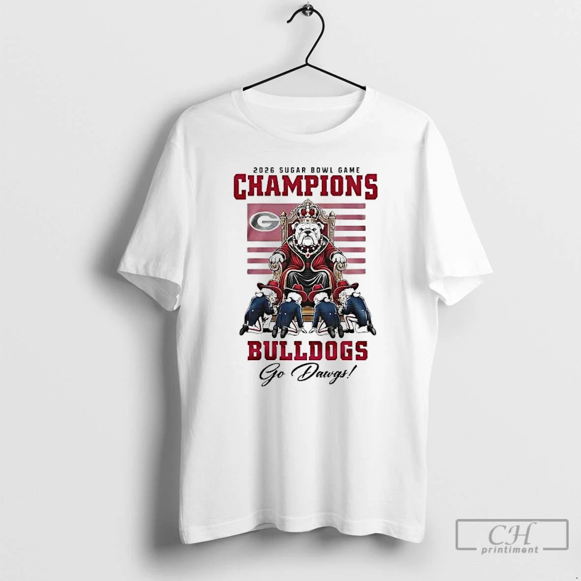 Premium Georgia Bulldogs 2026 Sugar Bowl Champions Go Dawgs Mascot King T-Shirts, Hoodie, Sweatshirt | PopFlextees.com