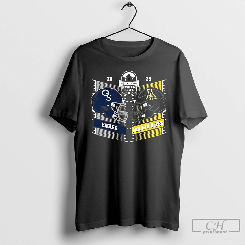 Premium Georgia Southern Vs Appalachian State 2025 Birmingham Bowl Head To Head T Shirts Sweater Hoodie, Sweatshirt