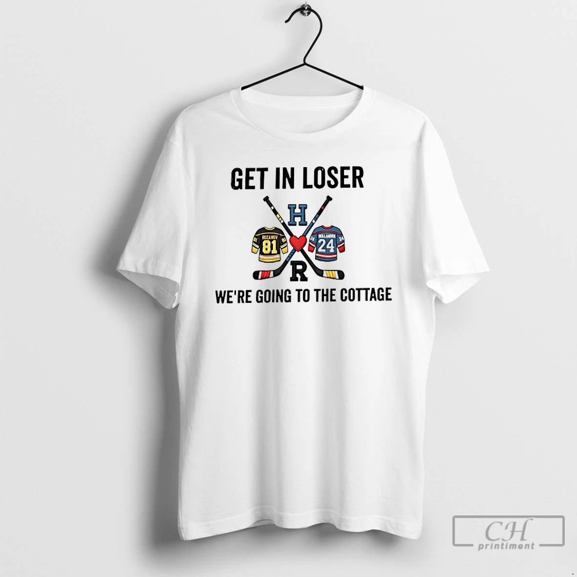Premium Get In Loser Were Going To The Cottage Hockey T-Shirts, Hoodie, Sweatshirt | PopFlextees.com