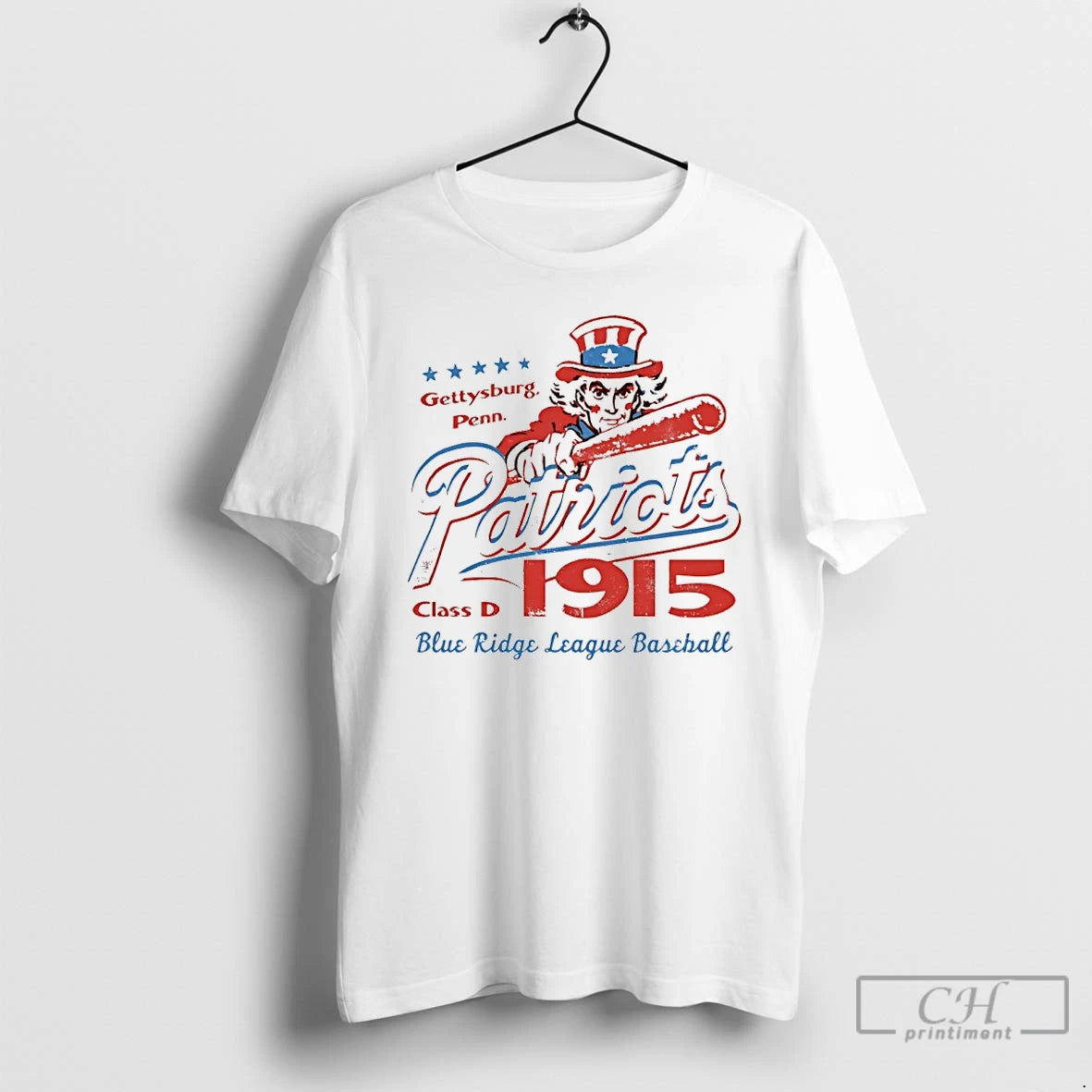 Premium Gettysburg Patriots Pennsylvania Blue Ridge League Baseball Class D 1915 T-Shirts, Hoodie, Sweatshirt