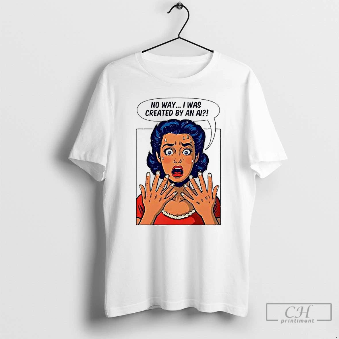 Premium Girl No Way I Was Created By An Ai T-Shirts, Hoodie, Sweatshirt | PopFlextees.com