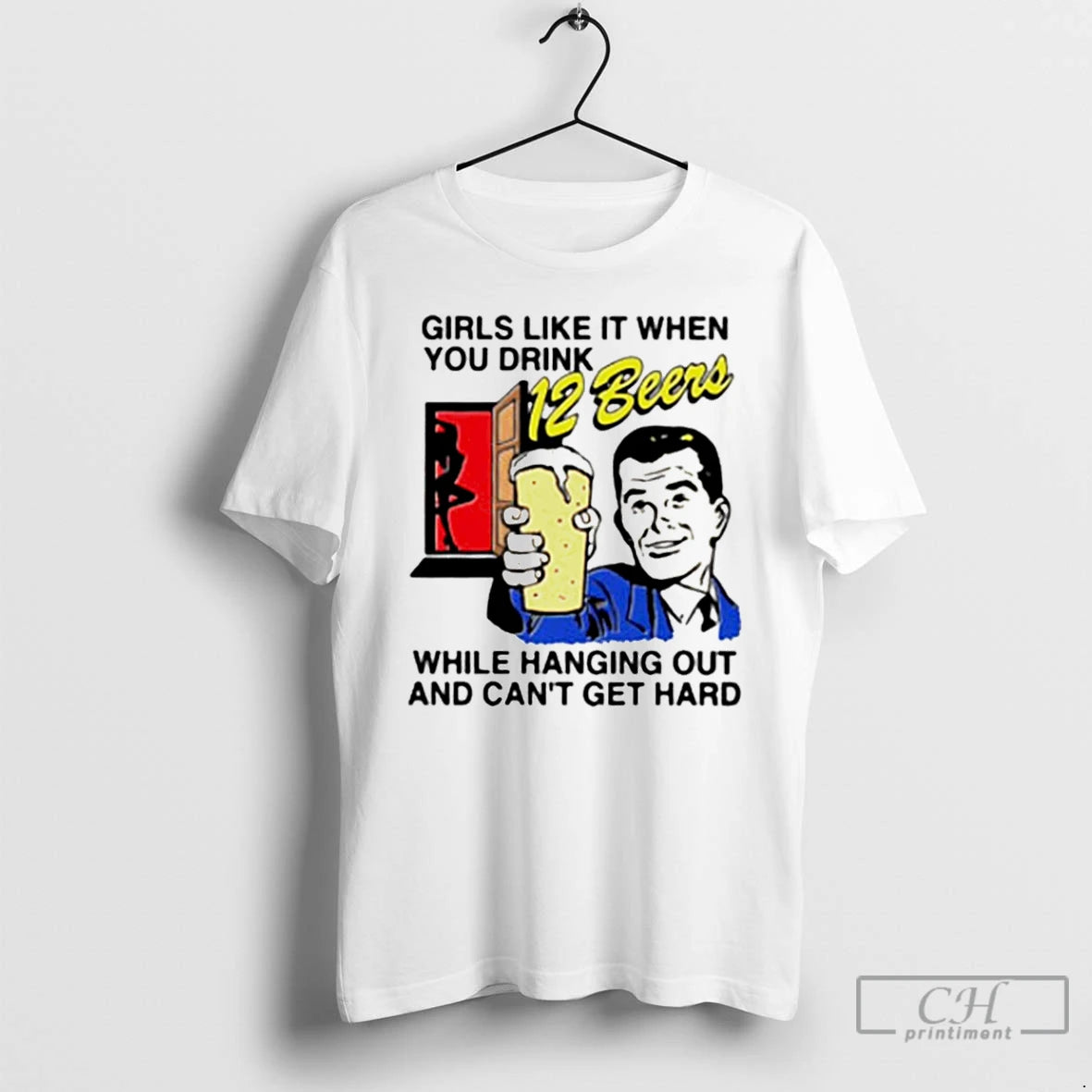 Premium Girls Like It When You Drink 12 Beers While Hanging Out And Cant Get T-Shirts, Hoodie, Sweatshirt | PopFlextees.com