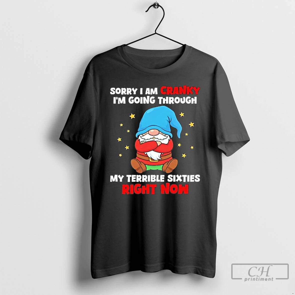 Premium Gnome Sorry I Am Cranky Im Going Through My Terrible Sixties T Shirts Sweater Hoodie, Sweatshirt | PopFlextees.com