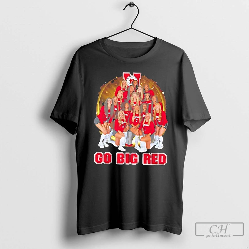 Premium Go Big Red Nebraska Cornhuskers Womens Volleyball All Players T-Shirts, Hoodie, Sweatshirt | PopFlextees.com