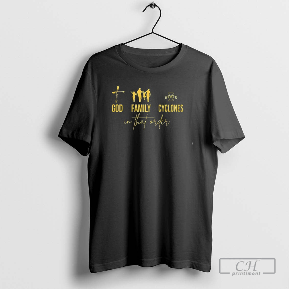 Premium God Family Iowa State Cyclones In That Order Double Graphic Shirt Sweater Hoodie, Sweatshirt | PopFlextees.com