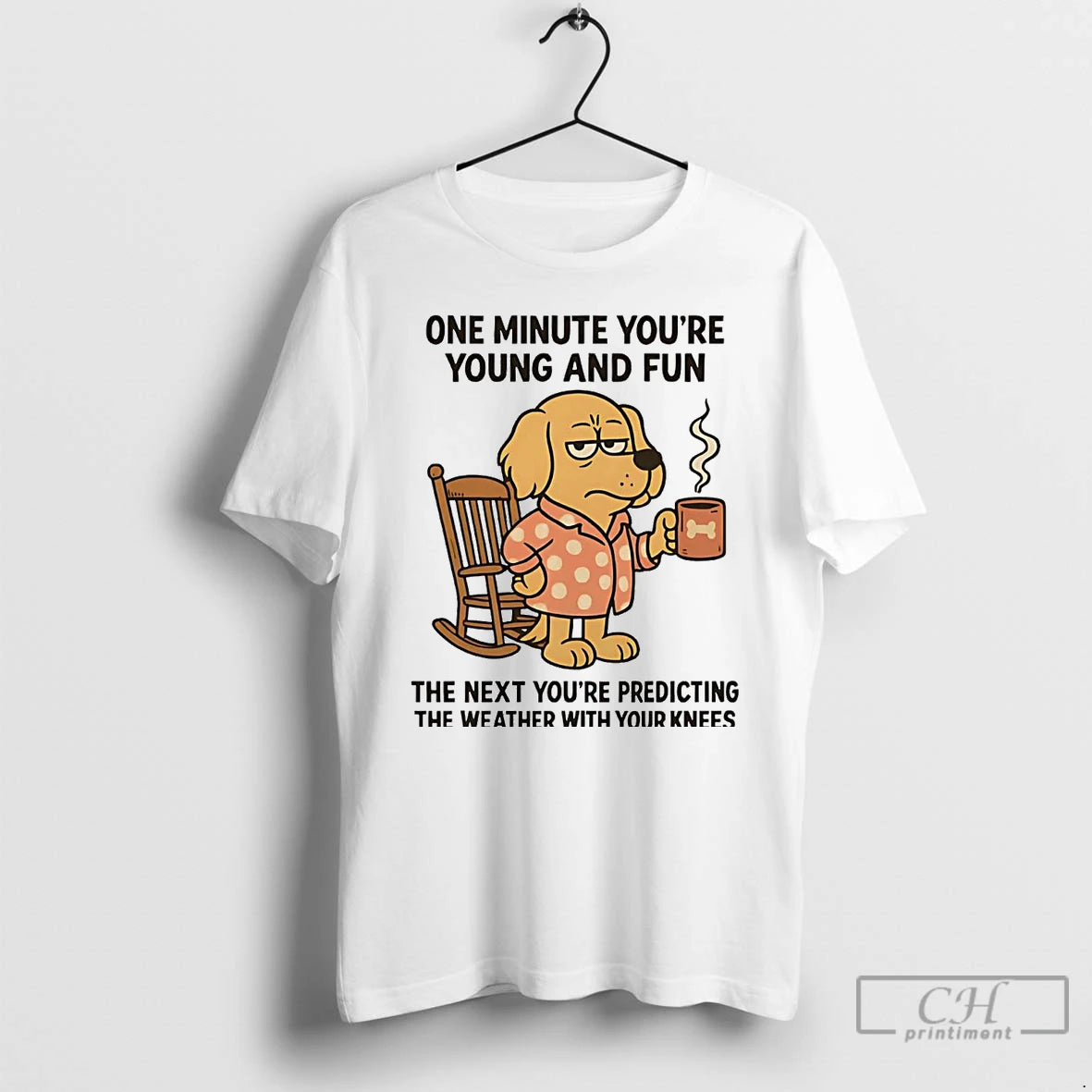 Golden Retriever One Minute Youre Young Fun T-Shirts, Hoodie, Sweatshirt