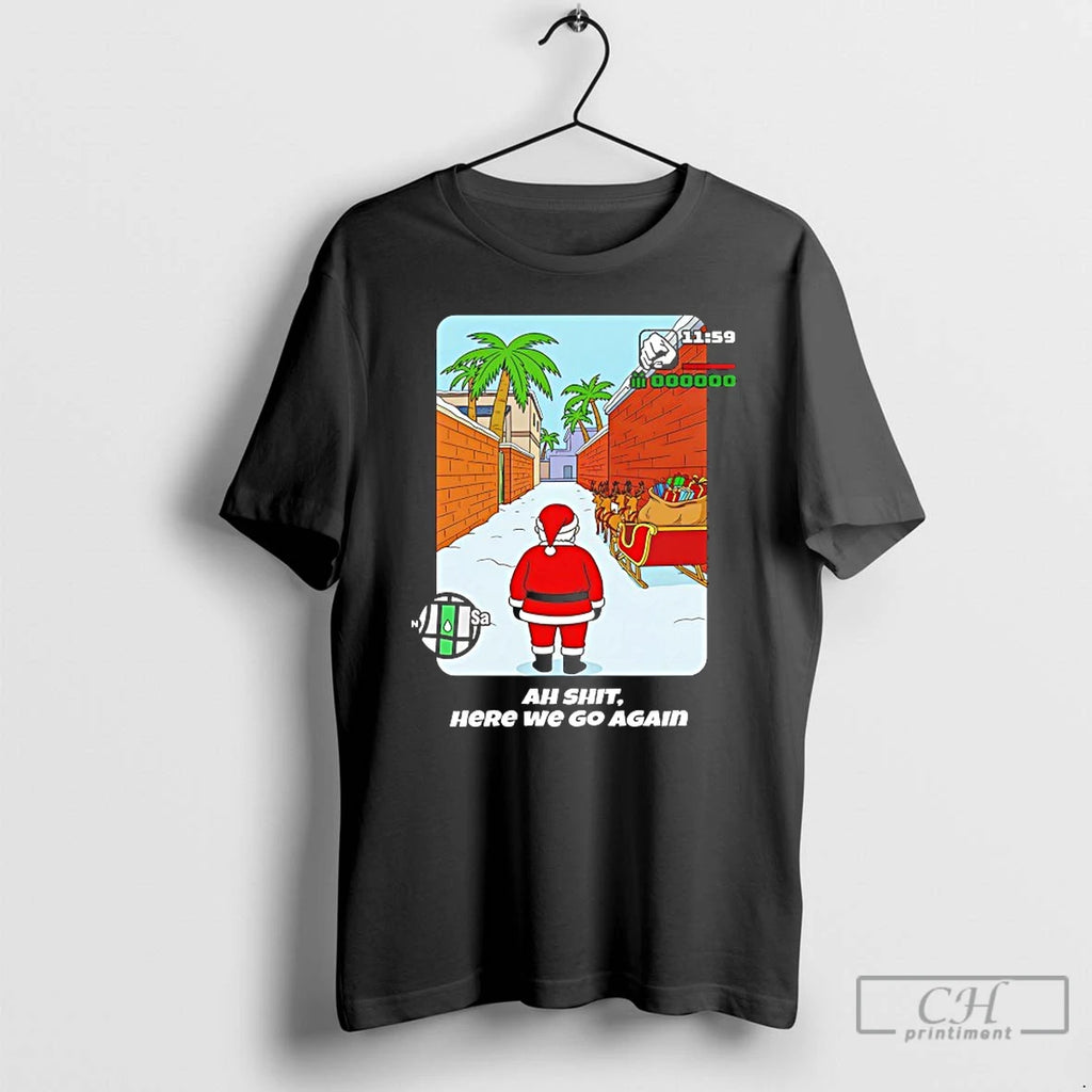 Premium Grand Theft Auto San Andreas Ah Shit Here We Go Again T Shirts Sweater Hoodie, Sweatshirt | PopFlextees.com