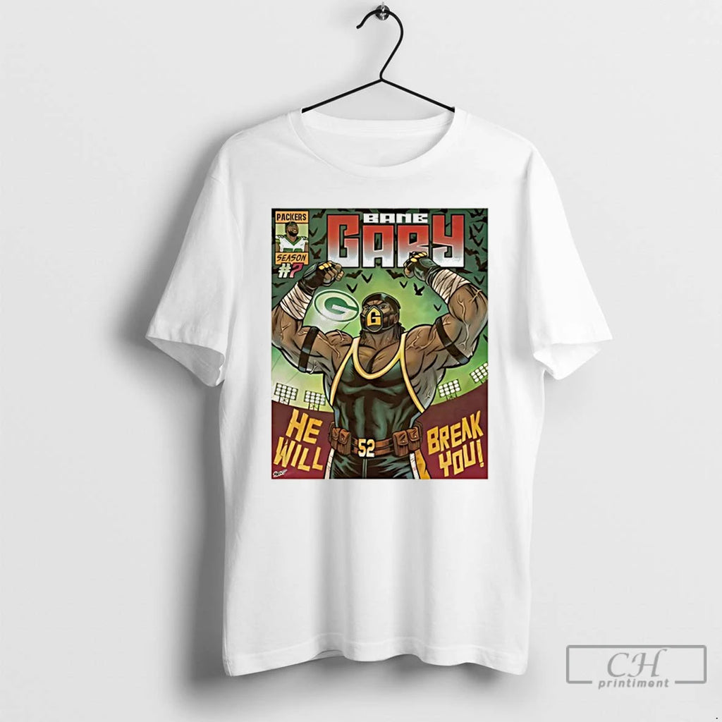 Premium Green Bay Packers Bane Gary Comic T-Shirts, Hoodie, Sweatshirt | PopFlextees.com
