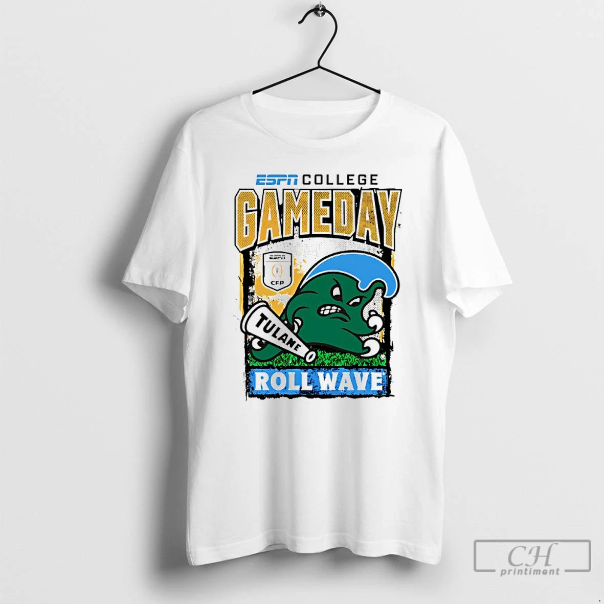 Premium Green Wave Roll Wave 2025 26 College Football Playoff Gameday Roll Wave Mascot T-Shirts, Hoodie, Sweatshirt