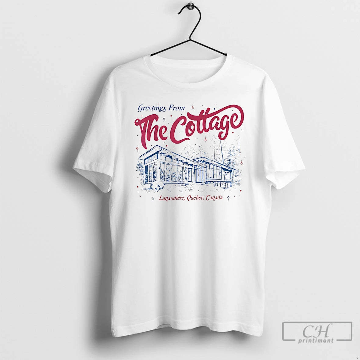 Premium Greetings From The Cottage Lanaudiere Quebec Canada T-Shirts, Hoodie, Sweatshirt | PopFlextees.com