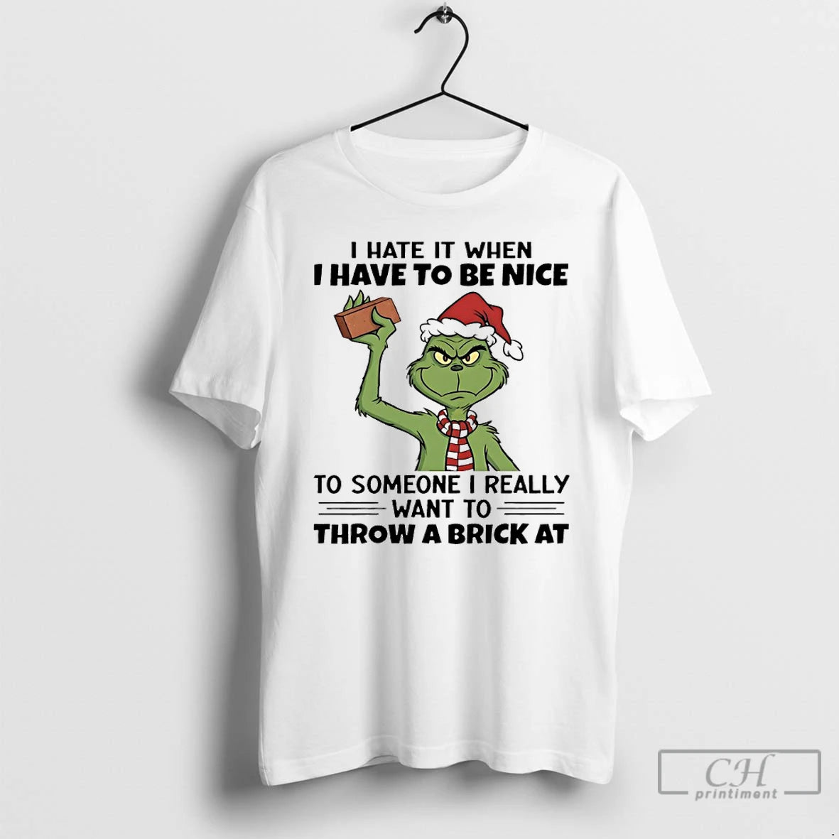 Premium Grinch Santa I Hate It When I Have To Be Nice To Someone T-Shirts, Hoodie, Sweatshirt | PopFlextees.com