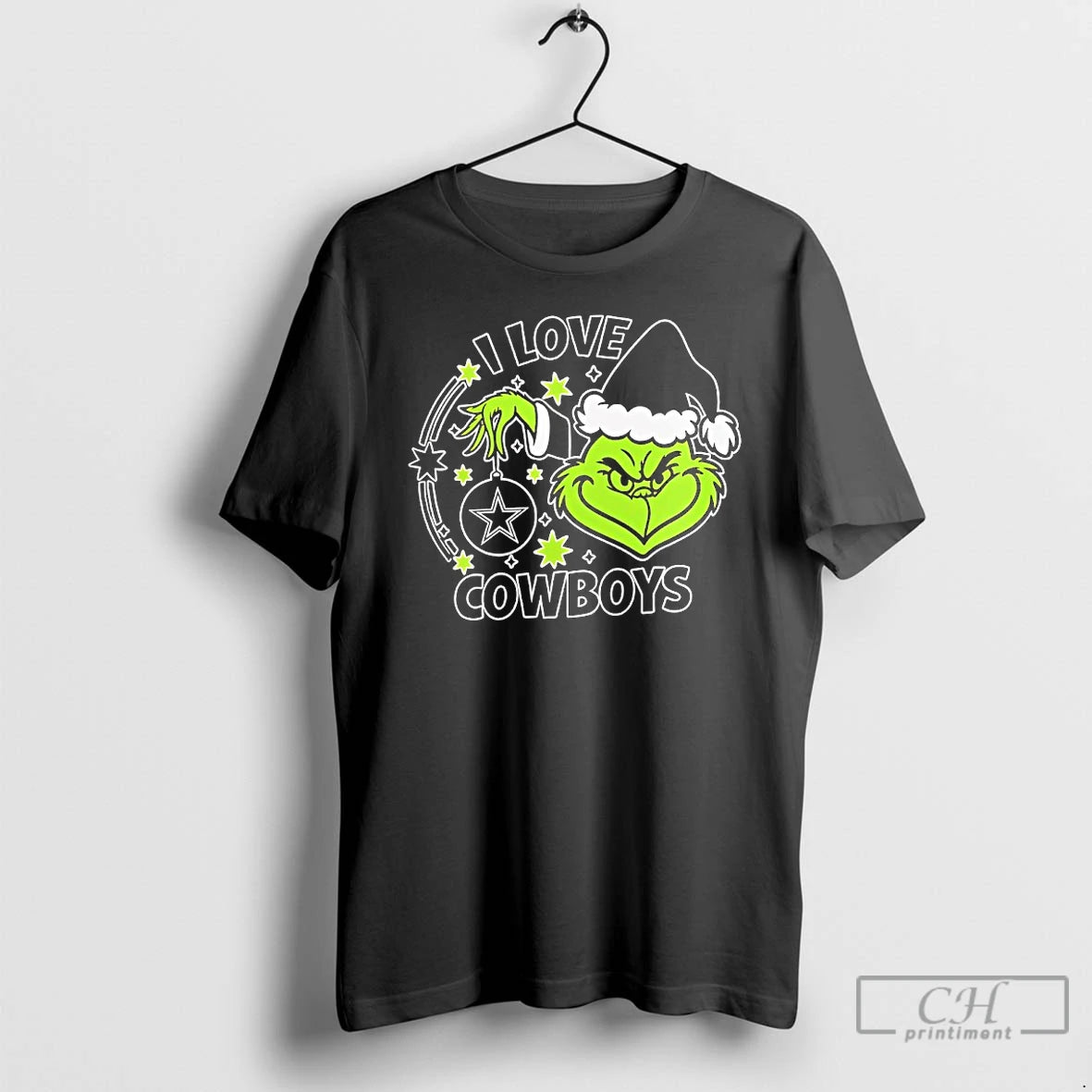 Premium Grinch Santa I Love Dallas Cowboys T-Shirts, Hoodie, Sweatshirt | PopFlextees.com