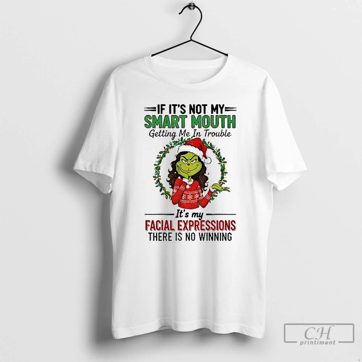 Premium Grinch Santa Im Like 12 People Packed In One Boy Spin The Wheel Bitch T-Shirts, Hoodie, Sweatshirt | PopFlextees.com