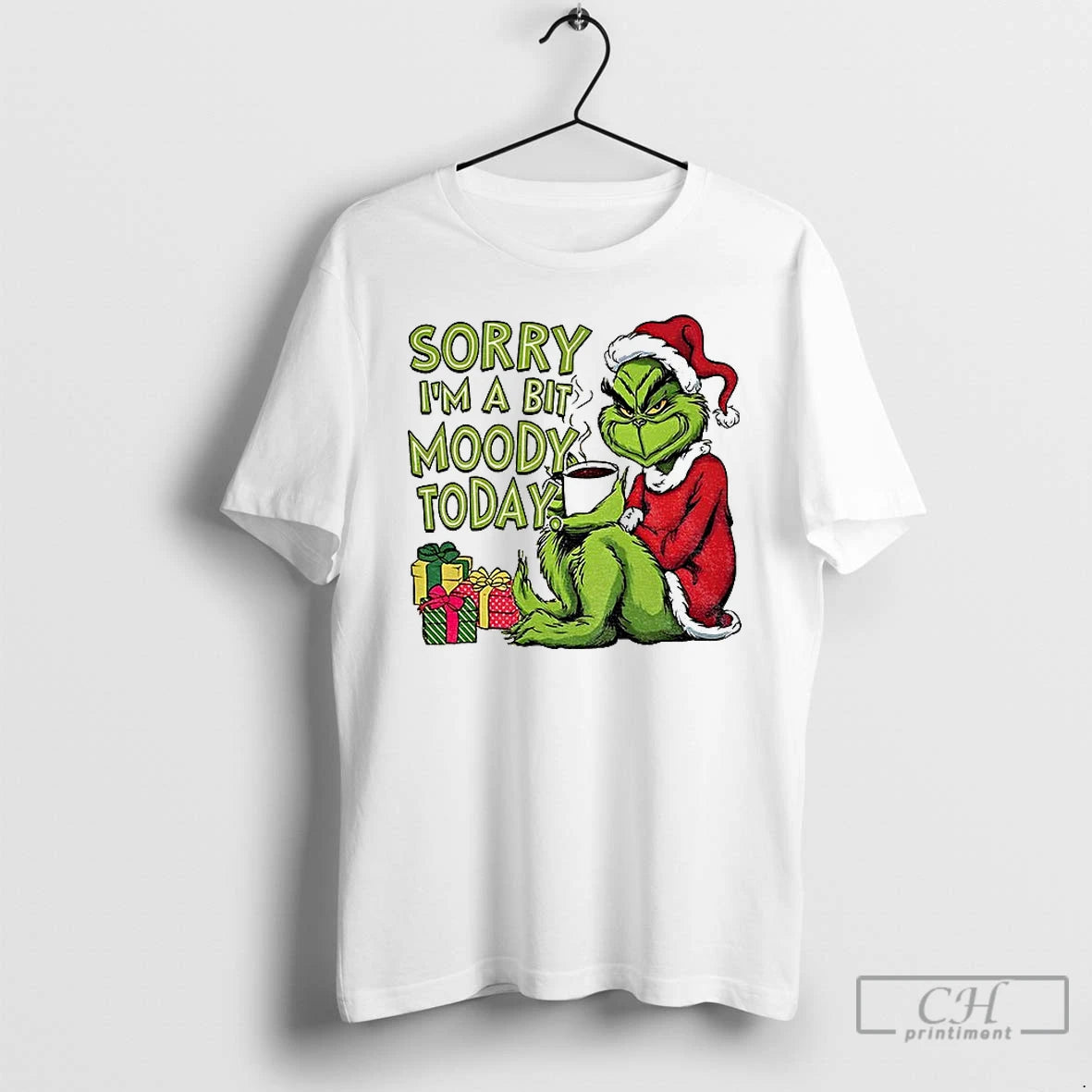 Premium Grinch Xmas Sorry Im A Bit Moody Today Christmas T-Shirts, Hoodie, Sweatshirt | PopFlextees.com