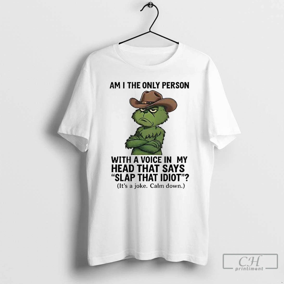 Premium Grinch Am I The Only Person With A Voice In My Head T Shirts Hoodie, Sweatshirt | PopFlextees.com