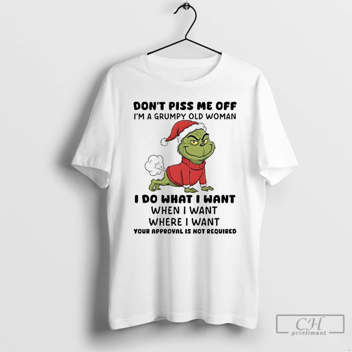 Premium Grinch Dont Piss Me Off Im A Grumpy Old Woman T-Shirts, Hoodie, Sweatshirt | PopFlextees.com