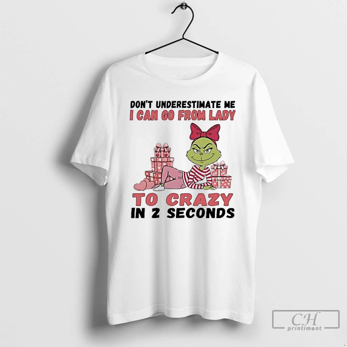 Premium Grinch Dont Underestimate Me I Can Go From Lady T-Shirts, Hoodie, Sweatshirt | PopFlextees.com