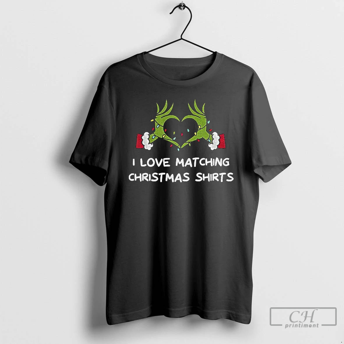 Premium Grinch Hands I Love Matching Christmas Shirts Merry Xmas Hoodie, Sweatshirt | PopFlextees.com
