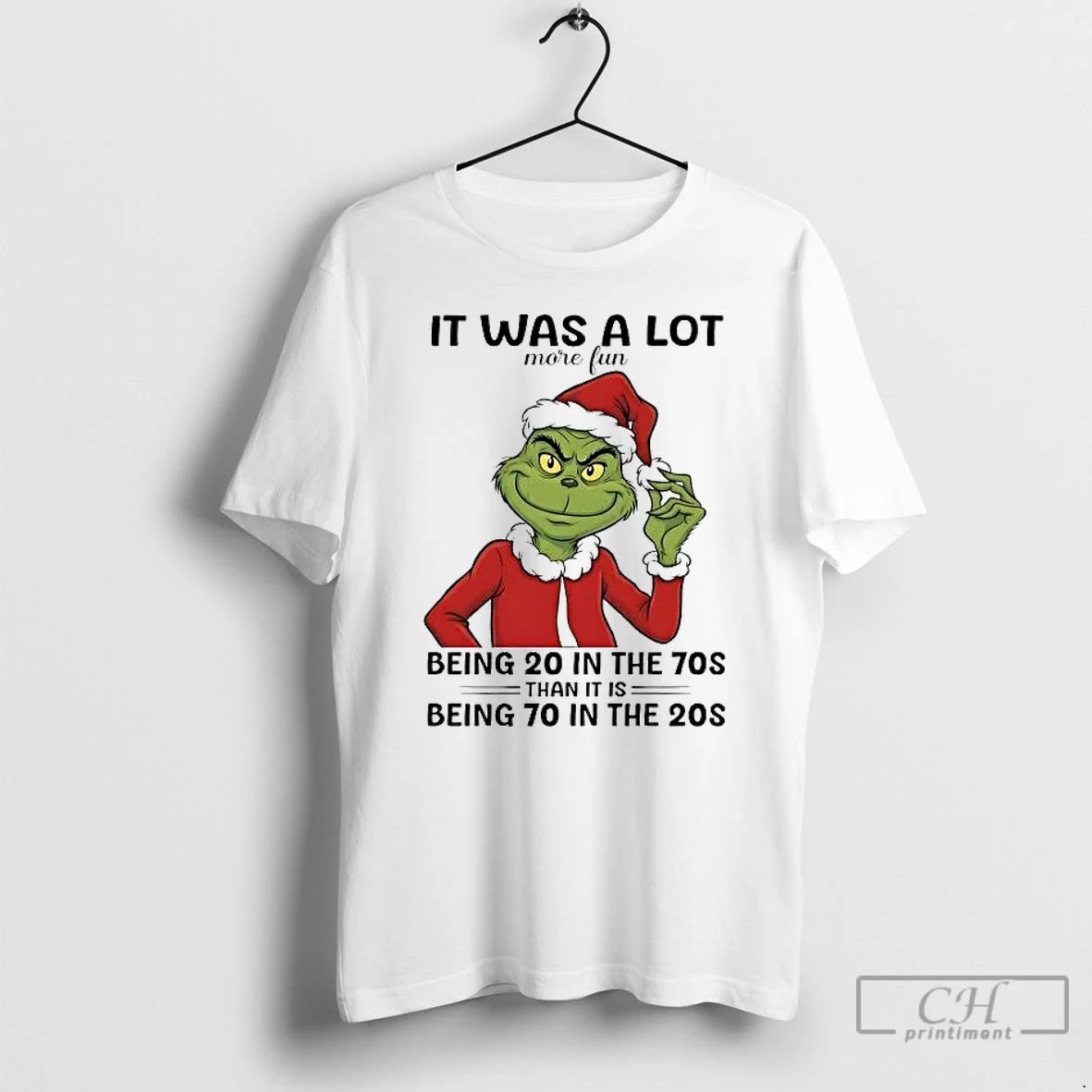 Premium Grinch It Was A Lot More Fun Being 20 In The 70s T Shirts Hoodie, Sweatshirt | PopFlextees.com