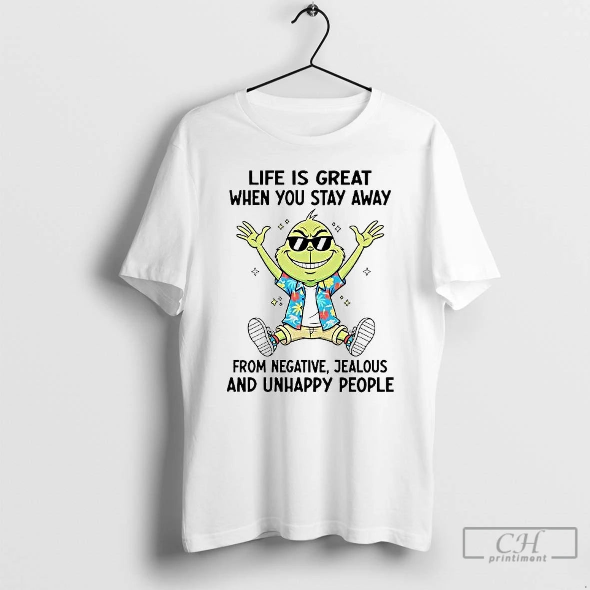 Premium Grinch Life Is Great When You Stay Away From Negative T-Shirts, Hoodie, Sweatshirt | PopFlextees.com