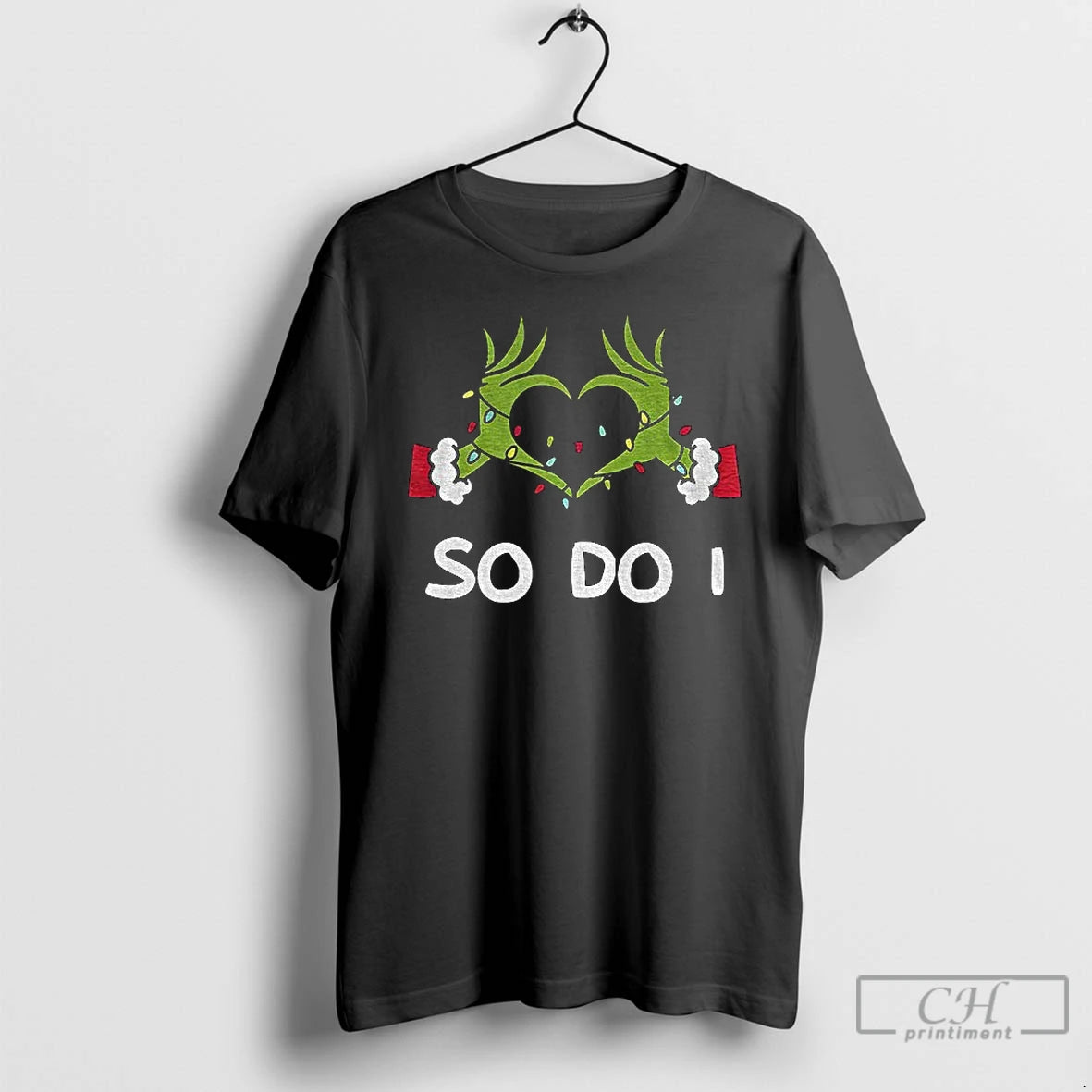 Premium Grinch Love Hands Sign So Do I Merry Christmas T-Shirts, Hoodie, Sweatshirt | PopFlextees.com