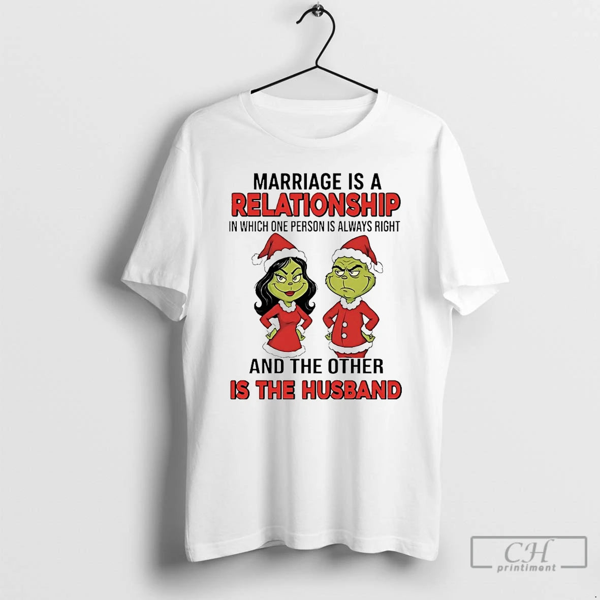 Premium Grinch Marriage Is A Relationship And Other Is The Husband Christmas T Shirts Sweater Hoodie, Sweatshirt