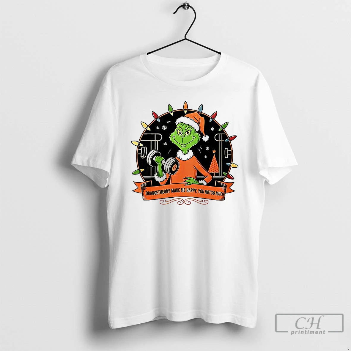 Premium Grinch Santa Orange Theory Make Me Happy You Not So Much Christmas T Shirts Hoodie, Sweatshirt | PopFlextees.com