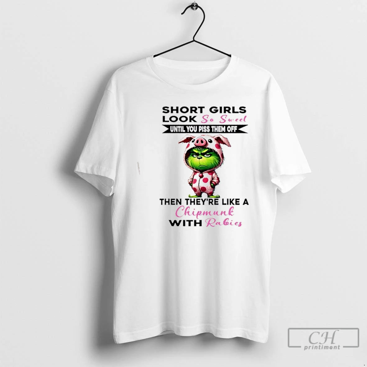 Premium Grinch Short Girls Look So Sweet Until You Piss Them Off Then Theyre T-Shirts, Hoodie, Sweatshirt | PopFlextees.com