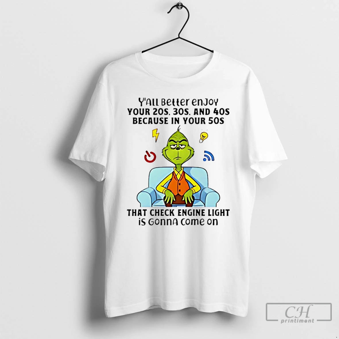 Premium Grinch That Check Engine Light Is Gonna Come On T-Shirts, Hoodie, Sweatshirt | PopFlextees.com