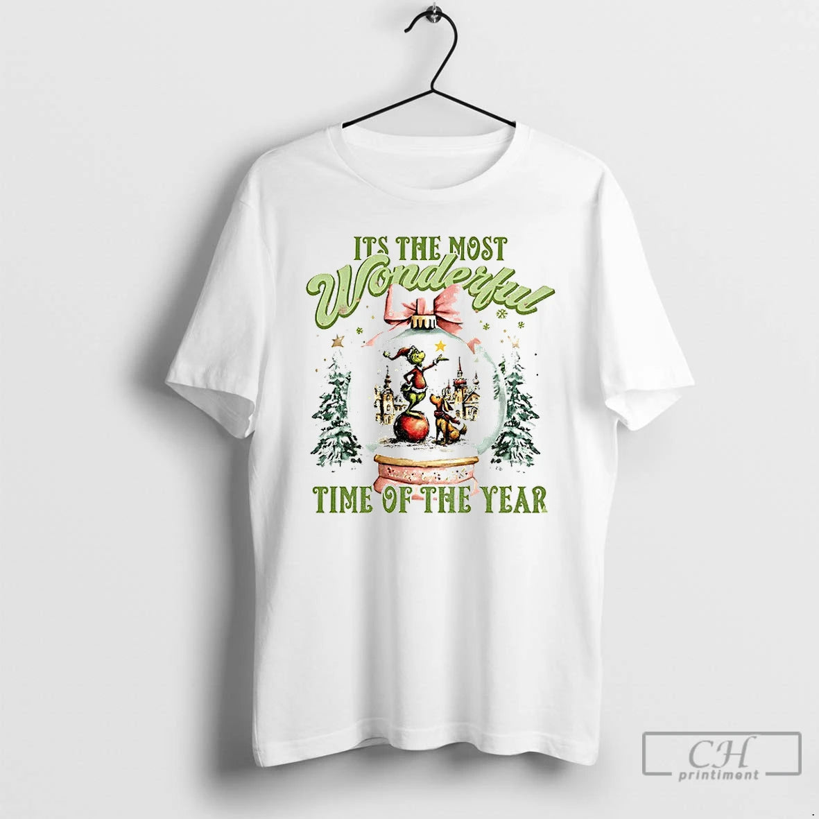 Premium Grinchmas Snow Globe Its The Most Wonderful Time Of The Year Christmas T Shirts Hoodie, Sweatshirt | PopFlextees.com