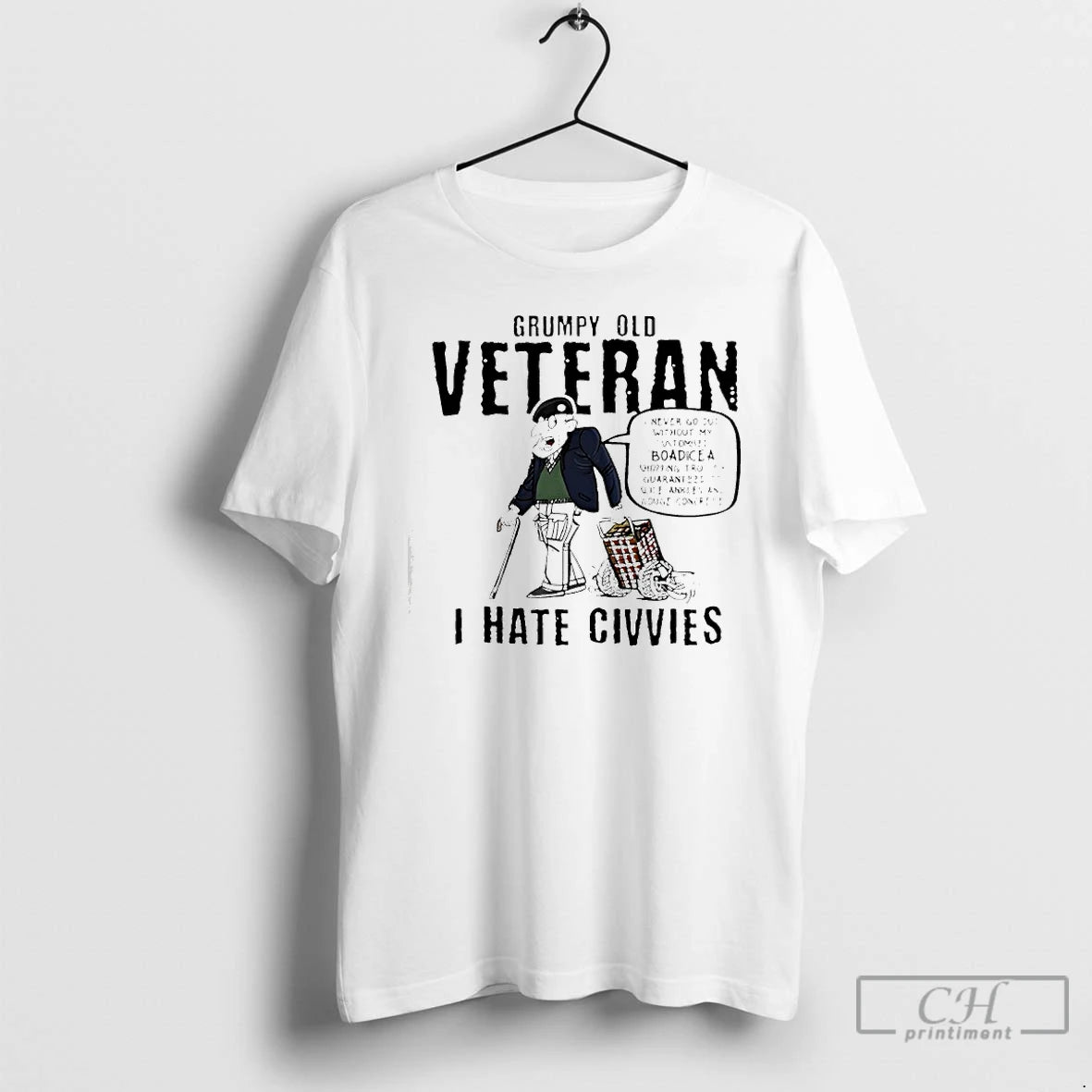Premium Grumpy Old Veteran I Hate Civvie T-Shirts, Hoodie, Sweatshirt | PopFlextees.com