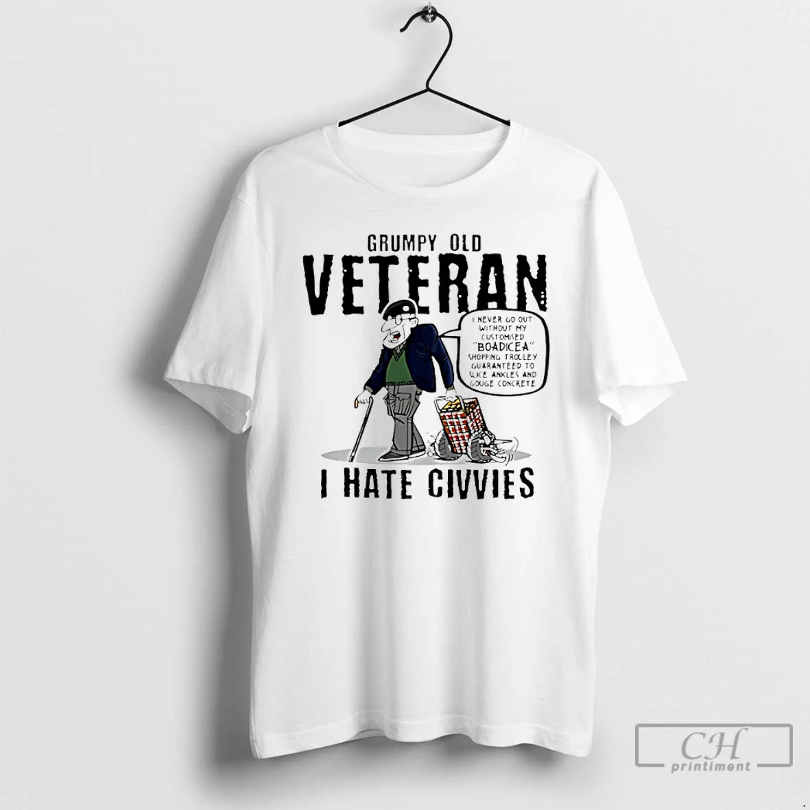 Premium Grumpy Old Veteran I Hate Civvies T-Shirts, Hoodie, Sweatshirt | PopFlextees.com