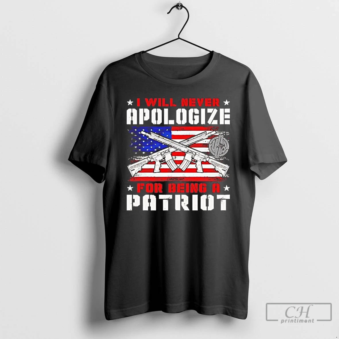 Premium Gun I Will Never Apologize For Being A Patriot Usa Flag T Shirts Sweater Hoodie, Sweatshirt | PopFlextees.com