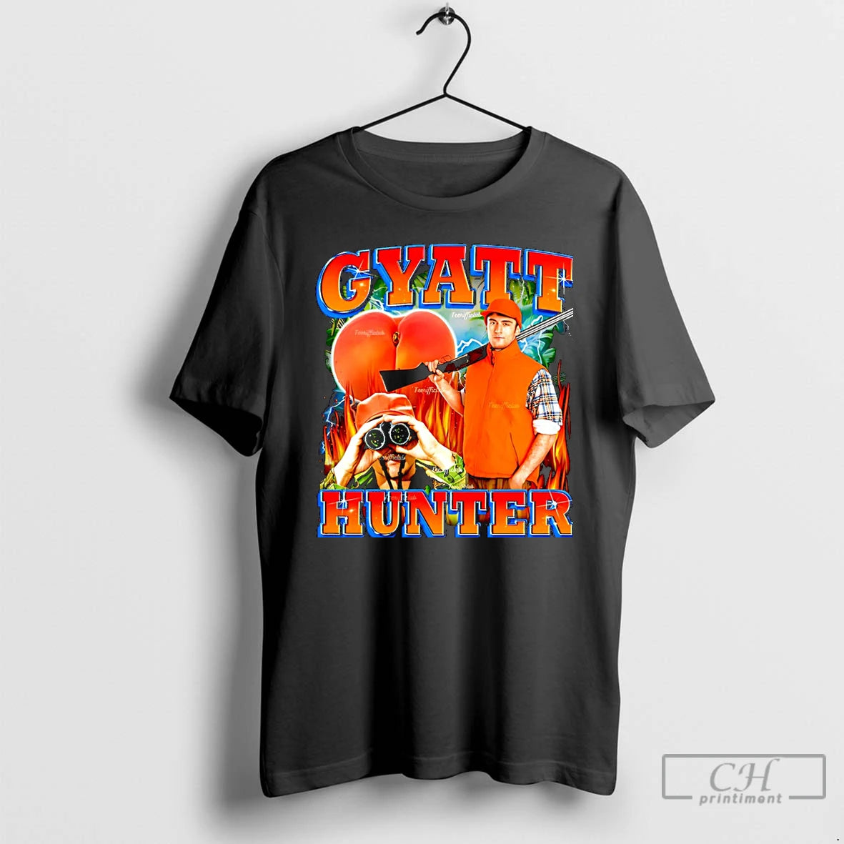 Premium Gyatt Hunter Peach Graphic Christmas T-Shirts, Hoodie, Sweatshirt | PopFlextees.com