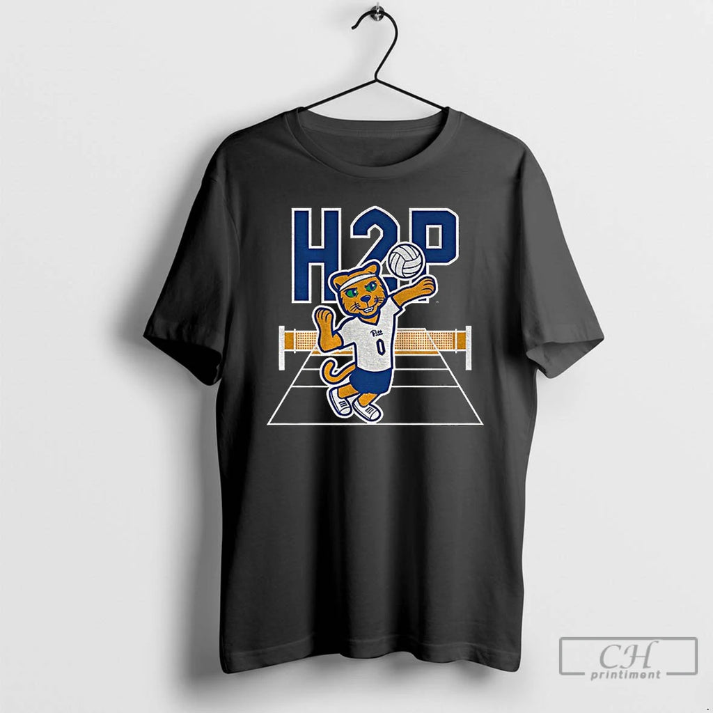 Premium H2p Pittsburgh Panthers Volleyball Mascot Logo T-Shirts, Hoodie, Sweatshirt | PopFlextees.com