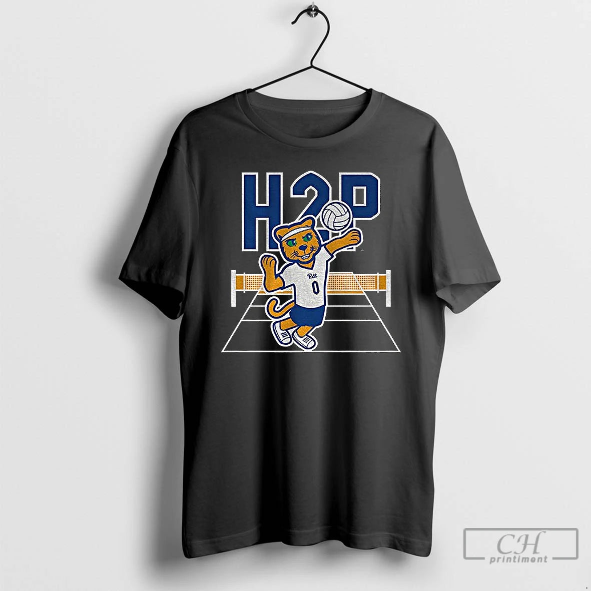 Premium H2p Pittsburgh Panthers Volleyball Mascot Logo T-Shirts, Hoodie, Sweatshirt | PopFlextees.com
