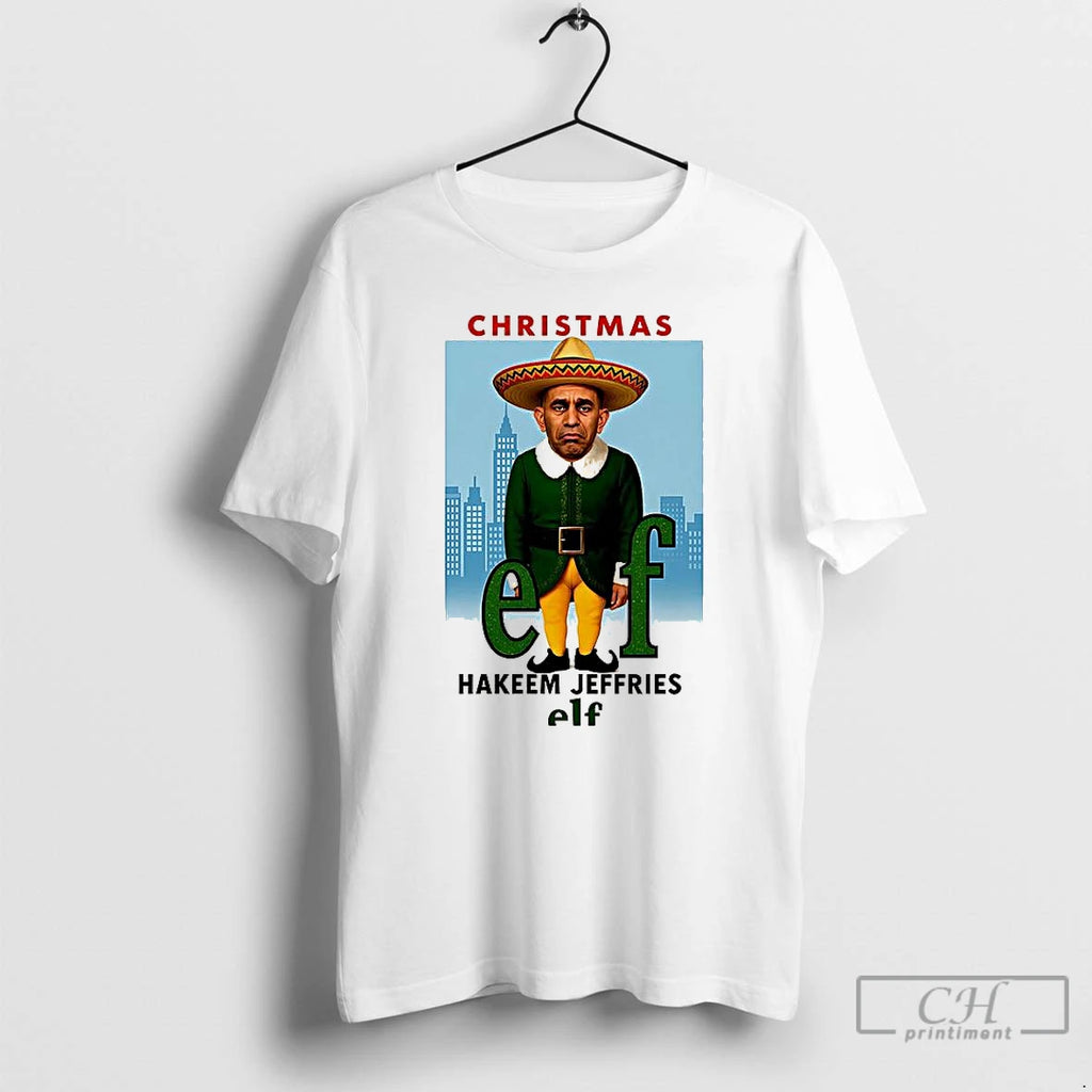 Premium Hakeem Jeffries Elf Christmas T-Shirts, Hoodie, Sweatshirt | PopFlextees.com