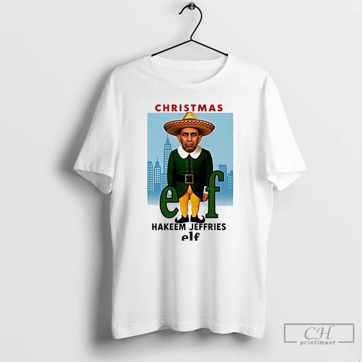 Premium Hakeem Jeffries Elf Christmas T-Shirts, Hoodie, Sweatshirt | PopFlextees.com