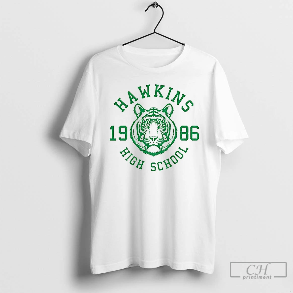 Premium Hawkins High School 1986 Tiger Retro Logo T-Shirts, Hoodie, Sweatshirt | PopFlextees.com