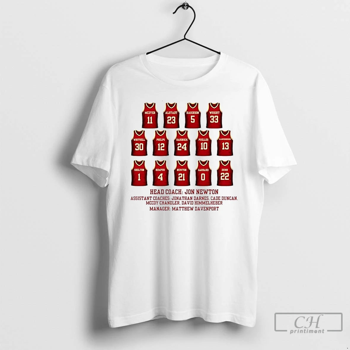 Premium Head Coach Jon Newton With Players Jersey T-Shirts, Hoodie, Sweatshirt | PopFlextees.com