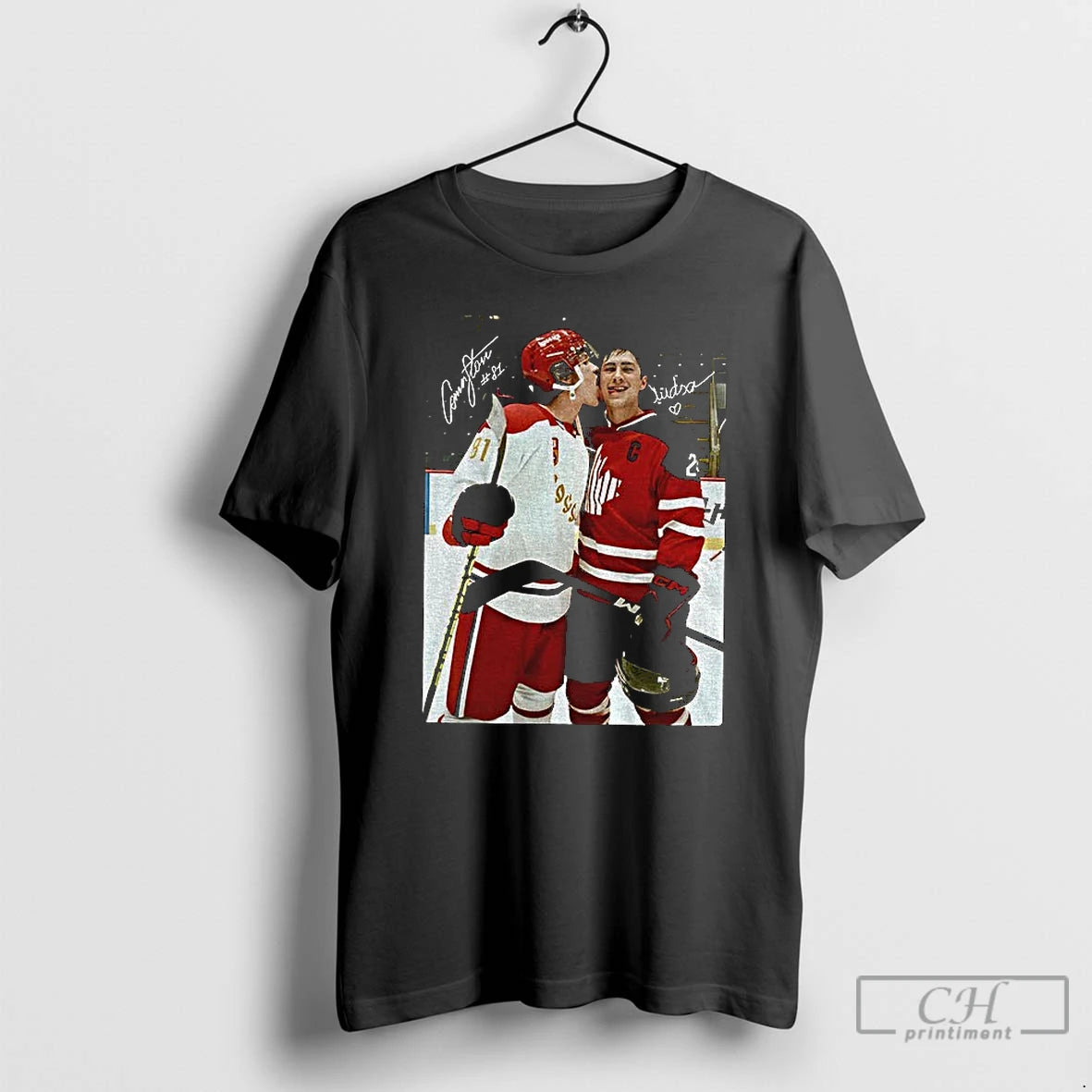 Premium Heated Movie Rivalry Hockey Couple Graphic Signature T-Shirts, Hoodie, Sweatshirt | PopFlextees.com