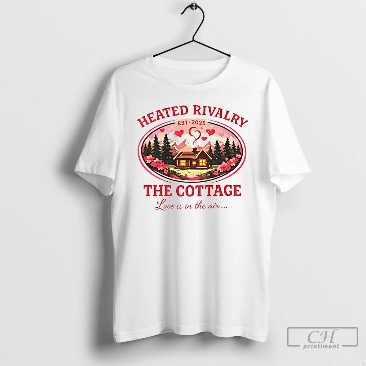 Premium Heated Rivalry Valentines Day The Cottage Love Is In The Air T Shirts Sweater Hoodie, Sweatshirt | PopFlextees.com