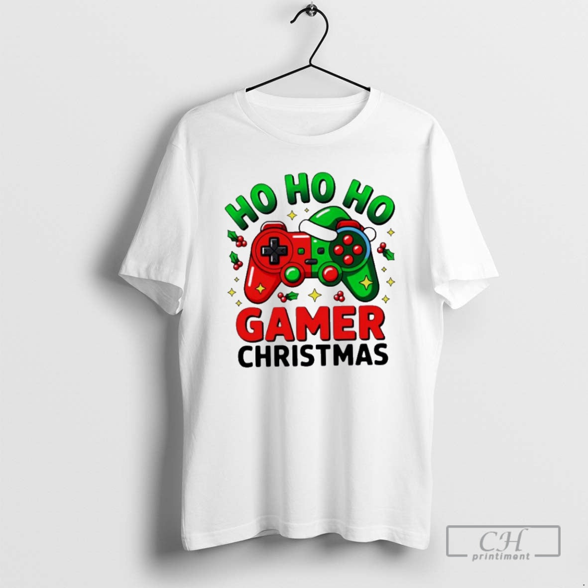 Premium Ho Ho Ho Gamer Christmas Shirt Sweater Hoodie, Sweatshirt | PopFlextees.com