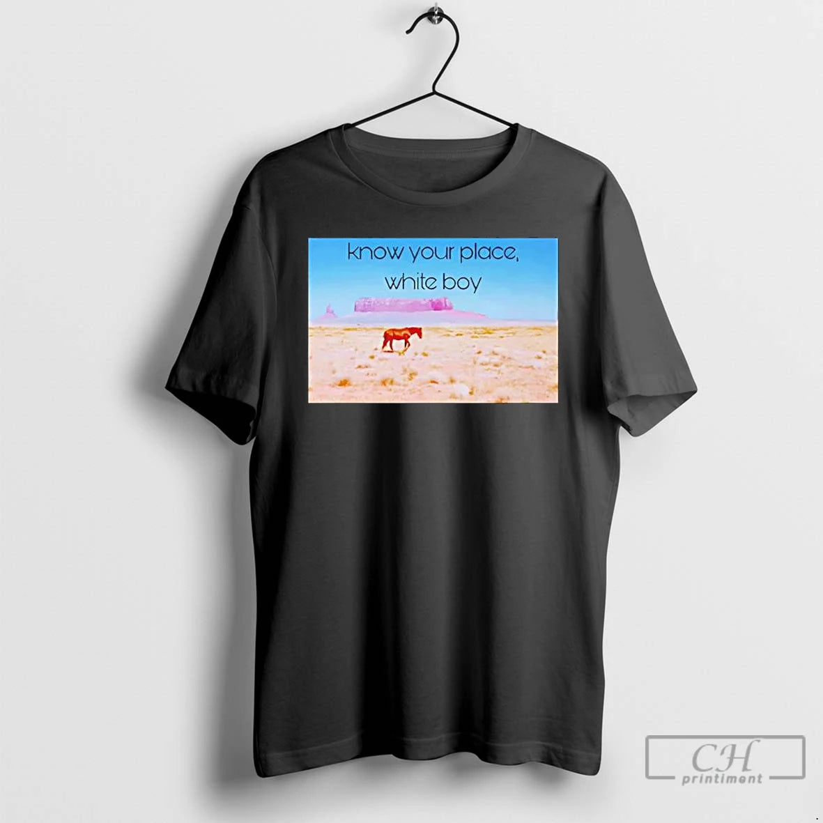 Premium Horse Know Your Place White Boy T-Shirts, Hoodie, Sweatshirt | PopFlextees.com