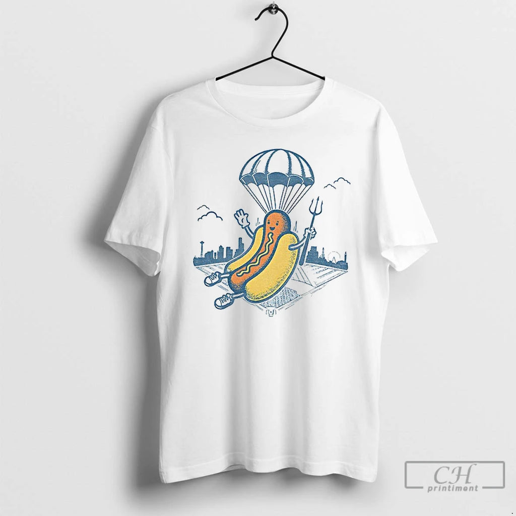 Premium Hot Dogs From Heaven Seattle Baseball T-Shirts, Hoodie, Sweatshirt | PopFlextees.com