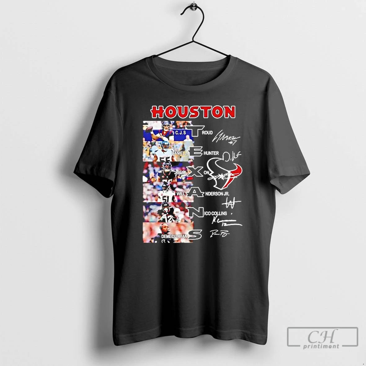 Premium Houston Texans Team Players Names And Signatures T-Shirts, Hoodie, Sweatshirt | PopFlextees.com