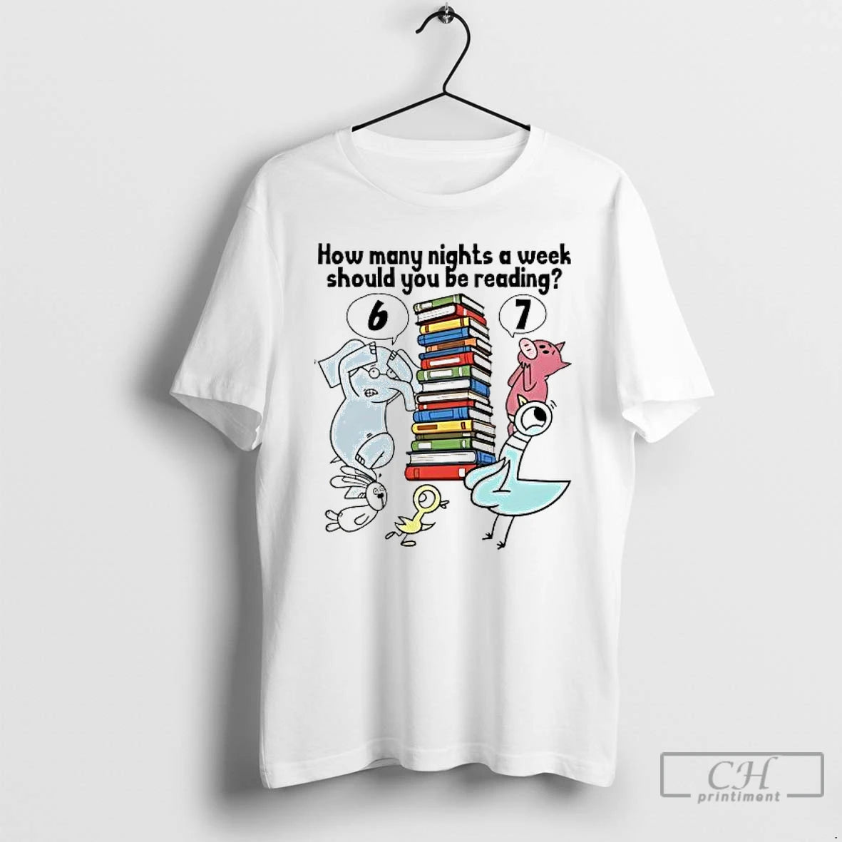 Premium How Many Nights A Week Should You Be Reading 6 7 Animal T Shirts Hoodie, Sweatshirt | PopFlextees.com